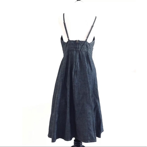 For Joseph | Designer Denim Dress  Empire Waist - Picture 2 of 8